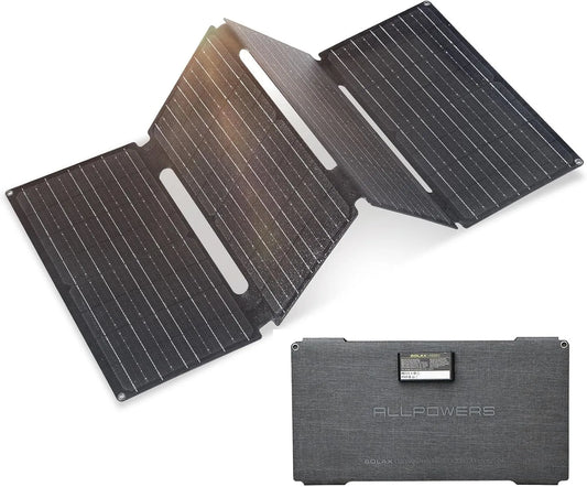 ALLPOWERS SE60 Solarmodul und Photovoltaikpanel, 60W, IP68, für Camping und Wohnmobil, faltbar, mit USB-C