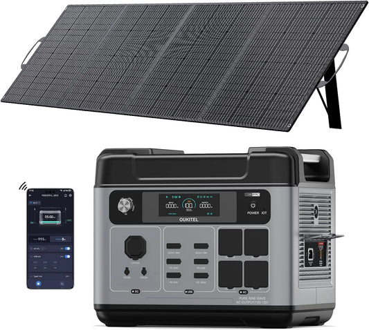 Tragbare Powerstation und Solargenerator, 3200W, 400W, solarbetrieben
