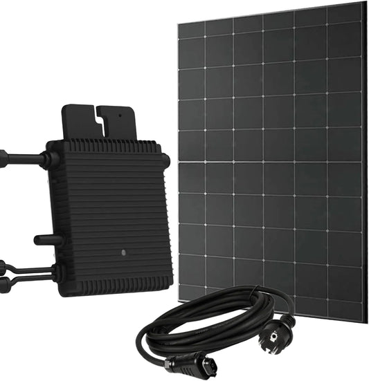 Hoymiles HM-400 Balkonkraftwerk-Komplettset und Photovoltaiksystem, 460W, bifazial, Schuko-Anschluss