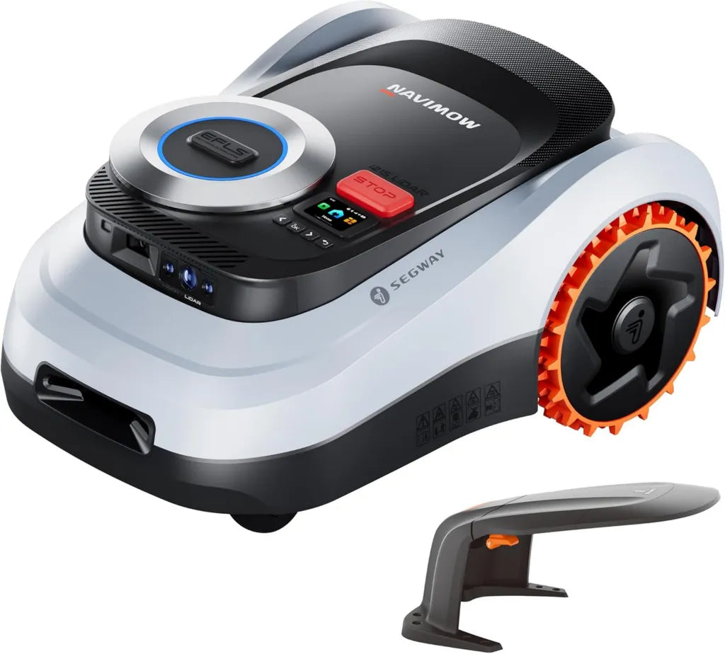 Segway Navimow i215 Mähroboter mit LiDAR-Technologie und Garage, autonomes Mapping, für bis zu 1500 m² Rasenfläche, geeignet für 45% Steigung