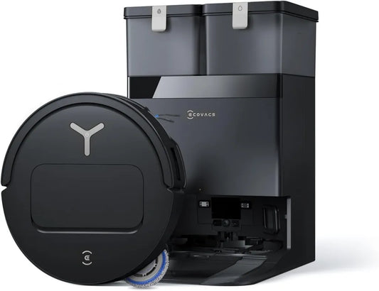 ECOVACS DEEBOT T50 Omni 3. Generation Saug- und Wischroboter, 25.000 Pa, ZeroTangle 3.0, AIVI 3D 2.0, All-in-One Omni-Station, 75 °C Mopp-Reinigung, ultraflache 81 mm, Mattschwarz
