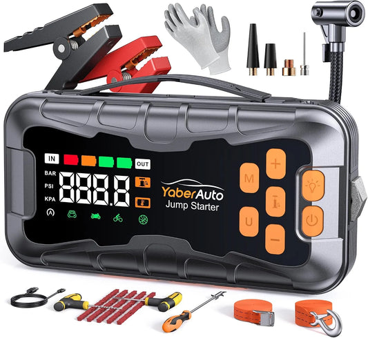 Schnelllade-Powerbank und Mobiler Zusatzakku, 27000mAh, 7000A, 160PSI, 12.0L, für Fahrzeug und mobile Stromversorgung