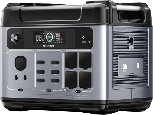 OUKITEL P2001E Tragbare Powerstation und Solargenerator, 2048Wh, 2400W, für Camping und Wohnmobil, solarbetrieben, 4800W