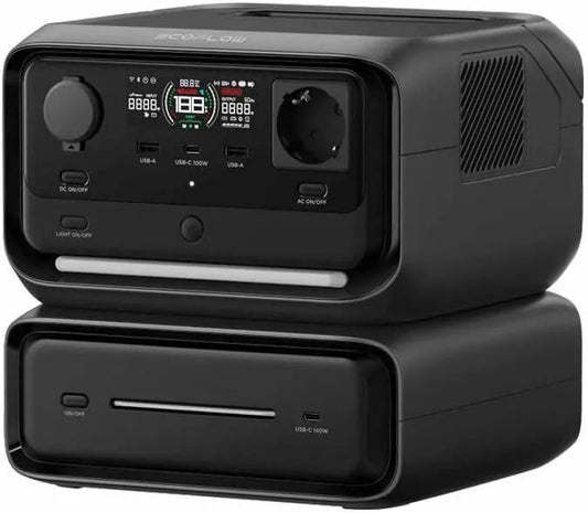 EcoFlow River 3 Max Powerstation Tragbare Powerstation und Solargenerator, 572Wh