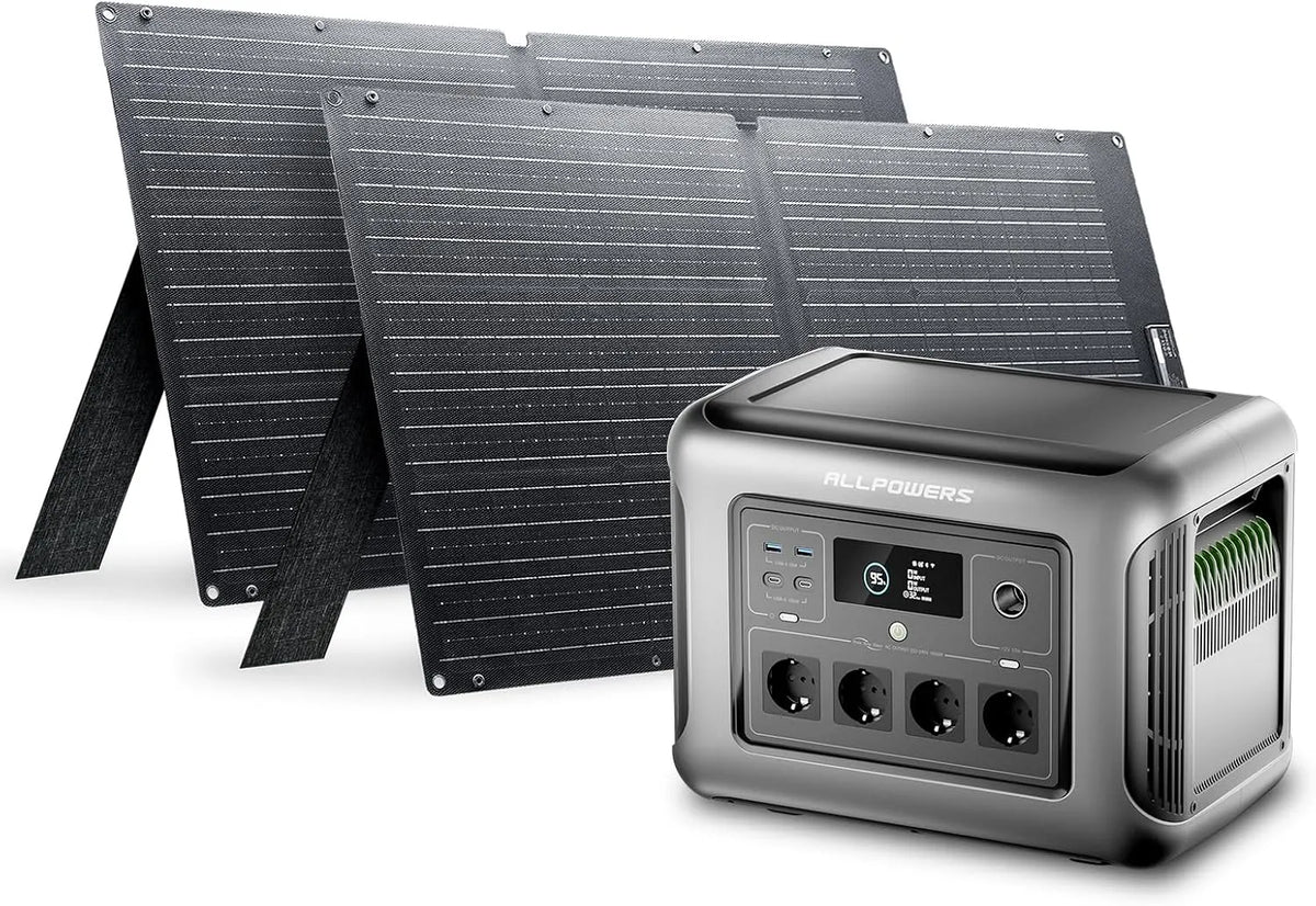ALLPOWERS R1500 Tragbare Powerstation und Solargenerator, 1056Wh, 1600W, für Gartenbewässerung, solarbetrieben, 3200W
