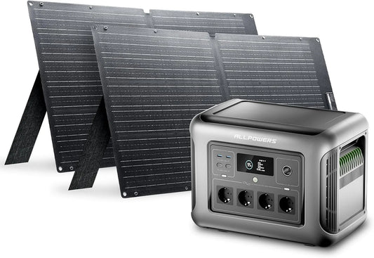 ALLPOWERS R1500 Tragbare Powerstation und Solargenerator, 1056Wh, 1600W, für Gartenbewässerung, solarbetrieben, 3200W