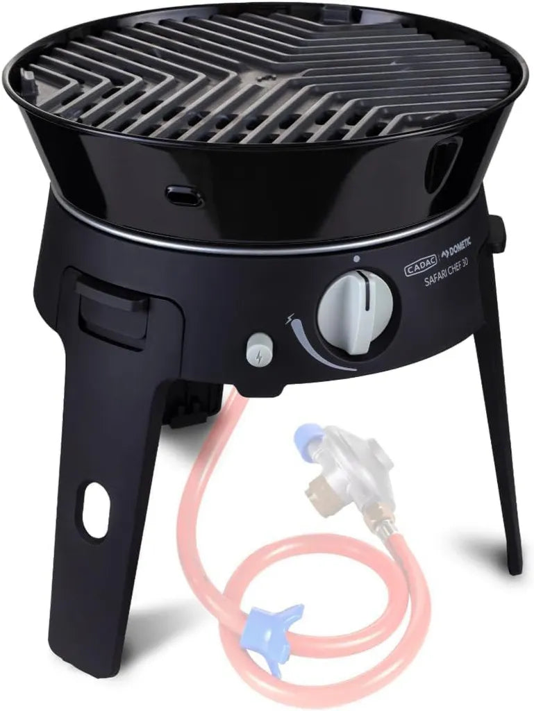 CADAC Safari Chef 30 LP Combo - Tragbarer Campinggrill mit GreenGrill-Beschichtung und Tragetasche, 50 mBar