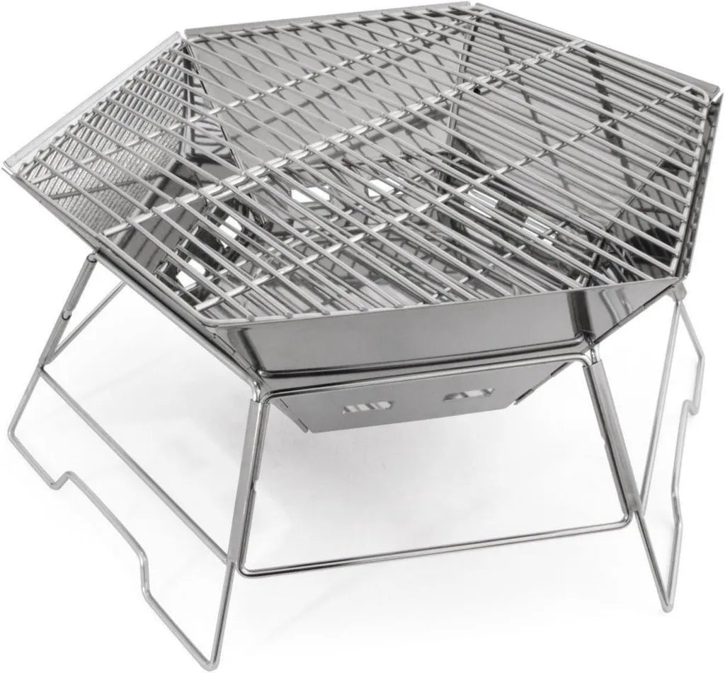 Origin Outdoors Tragbarer Hexagon Grill und Feuerschale - Mehrfarbig, Einheitsgröße