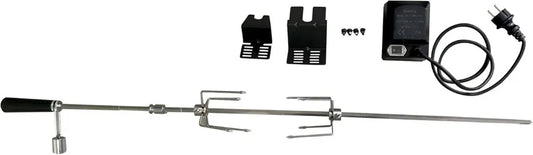 Elektrisches Grillspießset für Gasgrills mit Rotationsfunktion