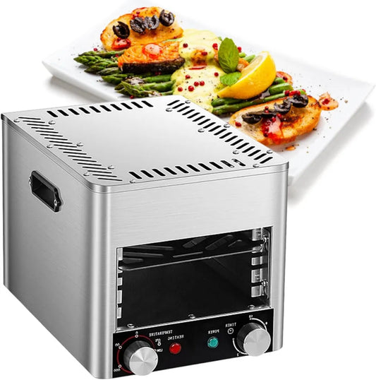 Elektrischer Steakgrill mit Gusseisenplatte, 2-in-1 Kocher für Innenräume, große Heizfläche, Keramik-PTC-Heizung, 220V