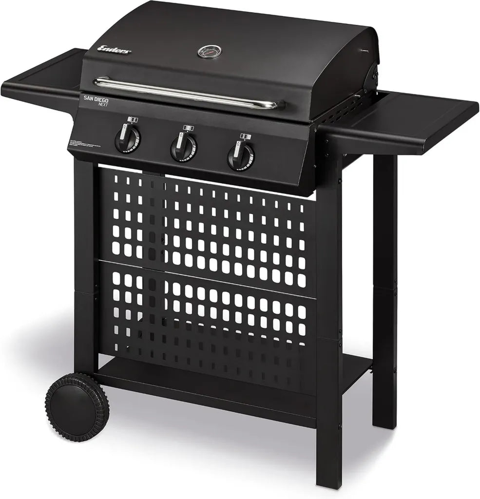 Enders Gasgrill SAN DIEGO NEXT 3 mit 3 Edelstahlbrennern, Grillthermometer, kompakt für Camping und Balkon