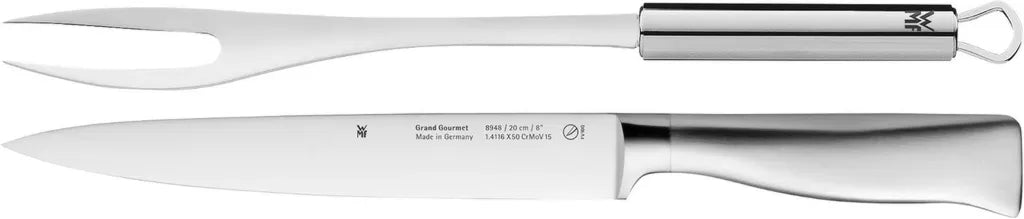 WMF Grillbesteck Set, 2-teiliges Tranchierbesteck aus Edelstahl, ideal für Steak, Fisch und Gemüse
