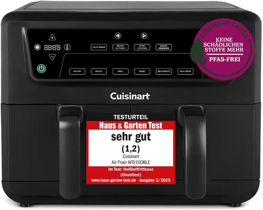 Cuisinart XXL 10.4L Dual-Zonen Heißluftfritteuse | PFAS-freier Airfryer für vielseitiges Kochen | Spülmaschinengeeignet