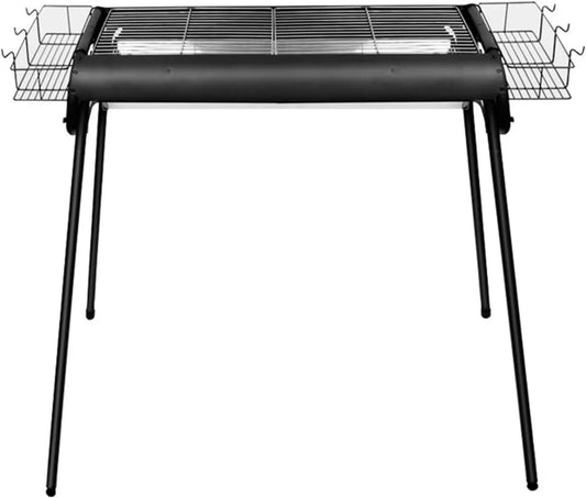 Kompakter Edelstahl-Holzkohlegrill für Camping und Garten