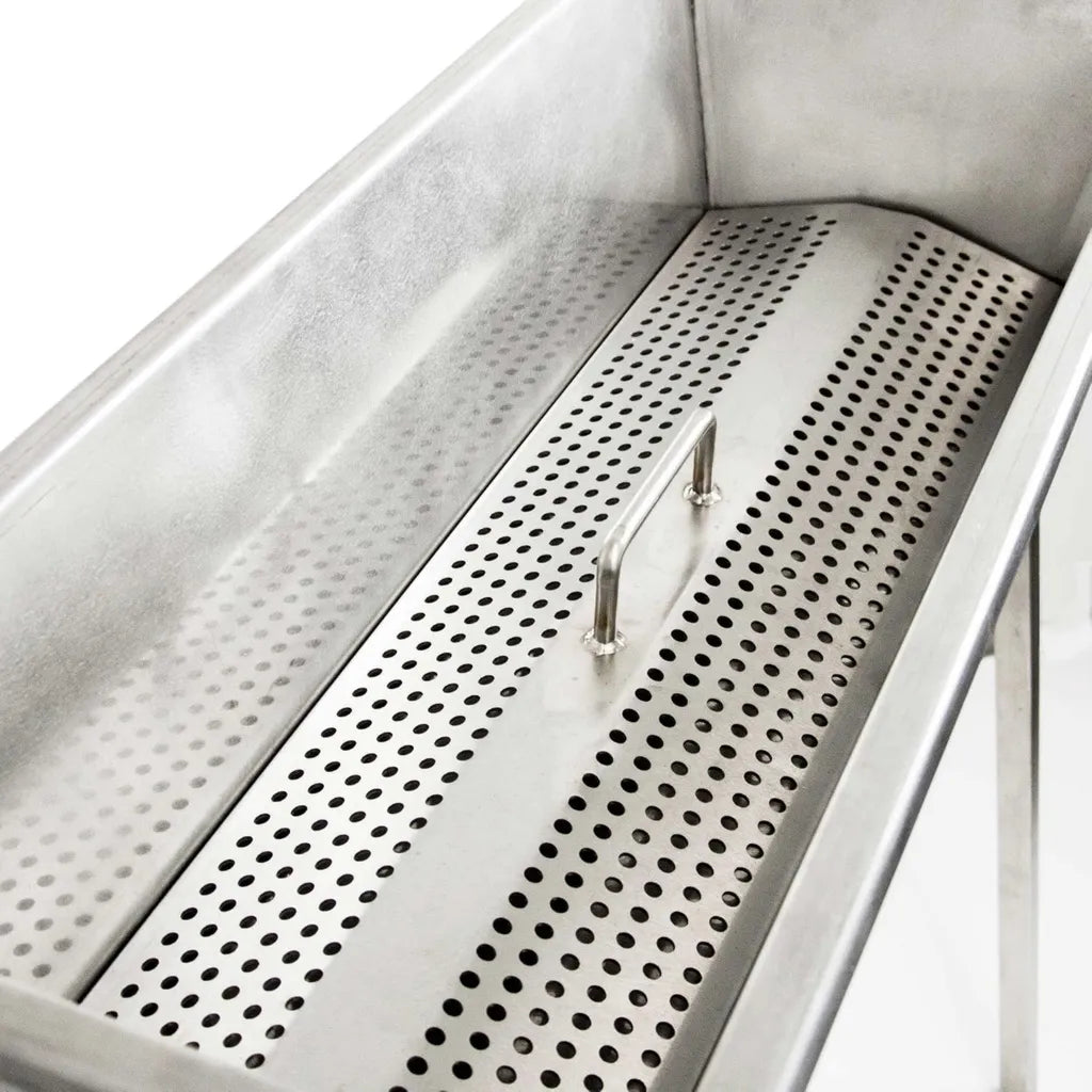 SCHMIDT Sicherheitswerkzeuge Edelstahl Holzkohlegrill 80x34cm, Schaschlik Grill mit abnehmbaren Füßen