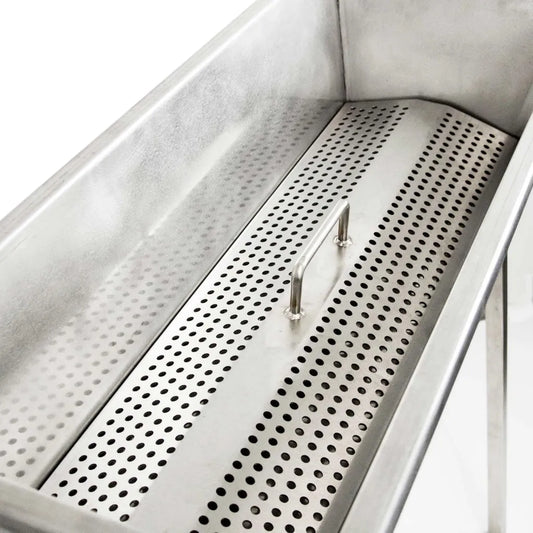 SCHMIDT Sicherheitswerkzeuge Edelstahl Holzkohlegrill 80x34cm, Schaschlik Grill mit abnehmbaren Füßen