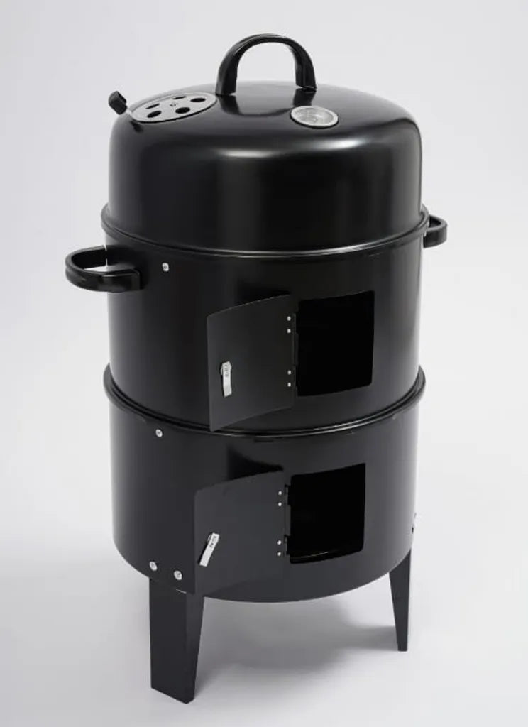 Vielseitiger Räuchergrill für Fleisch, Speck und Salami, Ø 40cm, Höhe 84cm