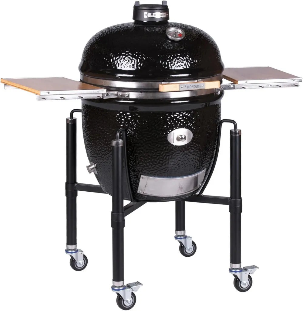 Monolith Kamado Grill LeChef Pro-Serie 2.0 – Schwarz mit Standfuß