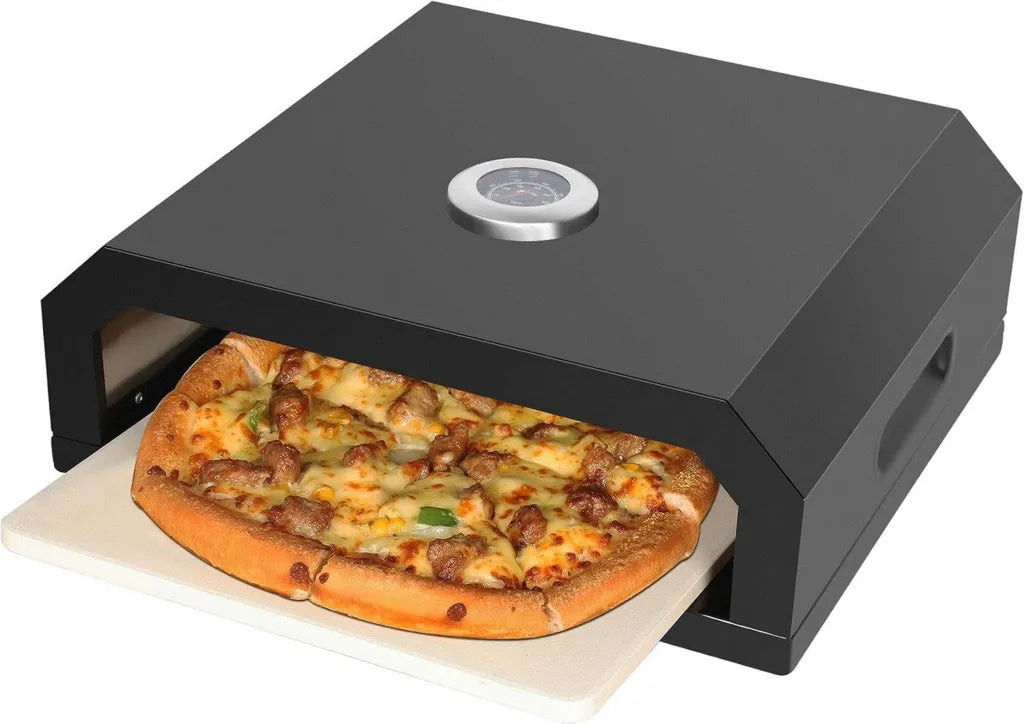 El Fuego® Universeller Pizzaaufsatz mit Thermometer für Grillgeräte
