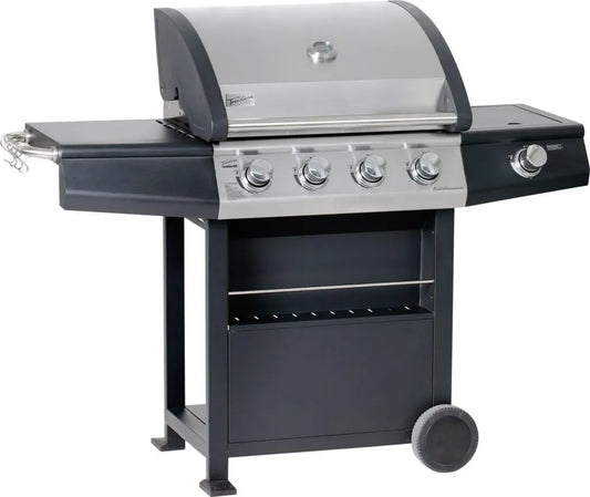 TrendLine Gasgrill Cordoba 410 mit 4 Edelstahlbrennern und Grillwagen