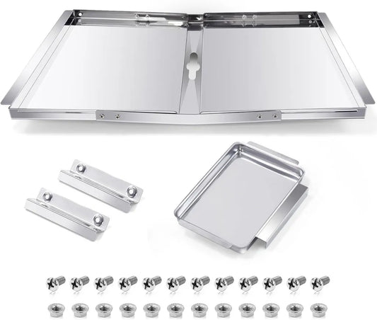 Verstellbare Fettauffangschale für verschiedene Grillmodelle, 76,2 - 91,4 cm