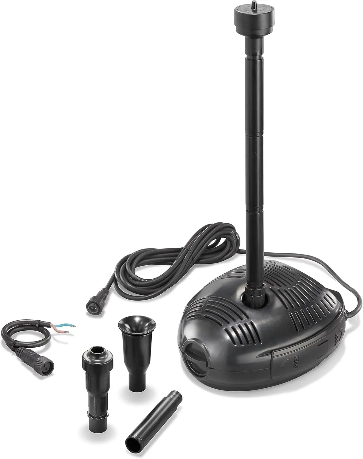 Teichpumpe und Bachlaufpumpe, 2000 l/h, 24V, für Gartenteich und Wasserspiel, IP68