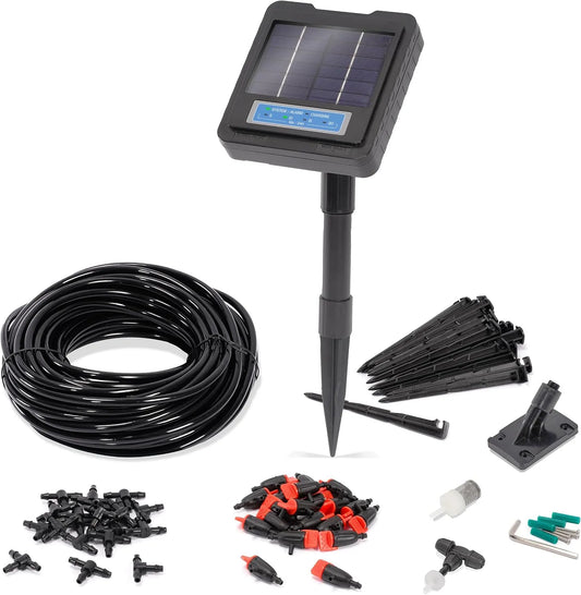 Automatisches Bewässerungssystem und Tropfbewässerungsset, für Gartenbewässerung, solarbetrieben
