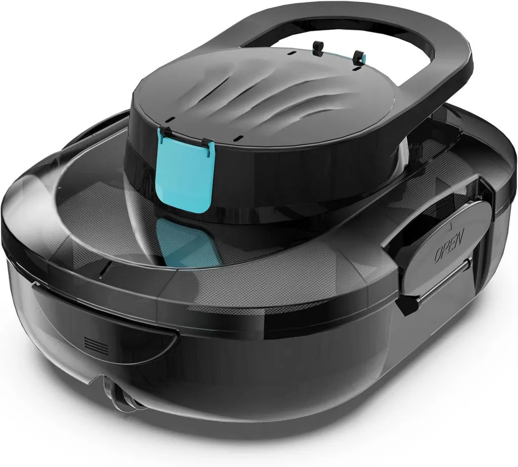 S1PRO Poolroboter mit 2-Stunden-Reinigungsdauer, Dual-Motoren und schnellem Ladevorgang, Ideal für Pools bis 100 m², Farbe: Schwarz