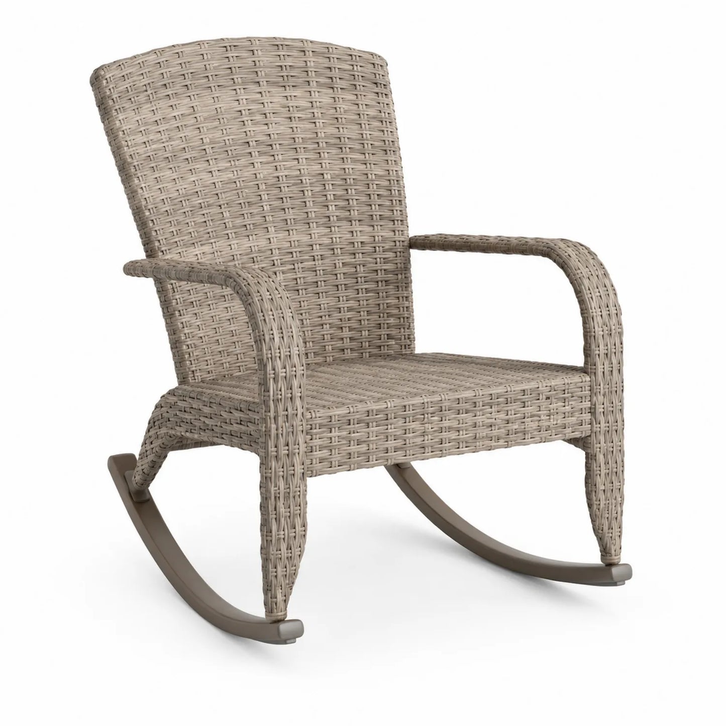 Outdoor Schaukelstuhl Rattan-Kunststoff Beige