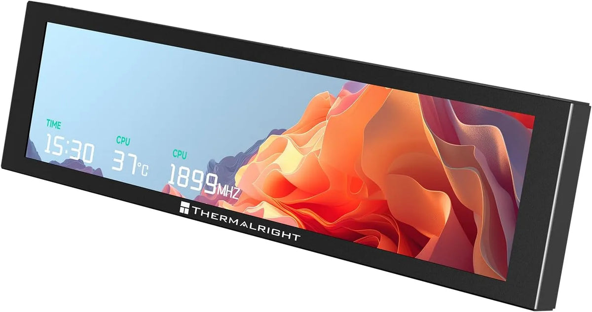 Produkt 16-Zoll Vollfarb-LCD-Magnetanzeigebildschirm, Thermalright-TR Trofeo Vision 9.16 LCD Black, 1920x480-Auflösung, Master-CPU/GPU-Temperatur