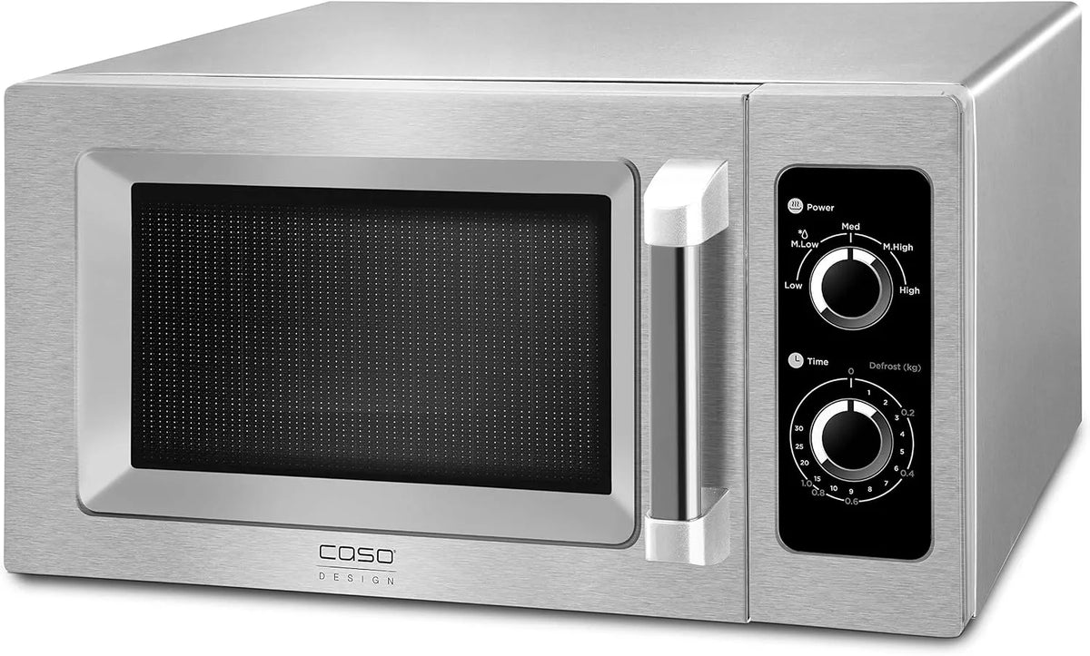 Caso C1000M Mikrowelle, 25 L, Mikrowellenofen, Gewerbe- Mikrowelle mit Keramikboden, 1000 Watt