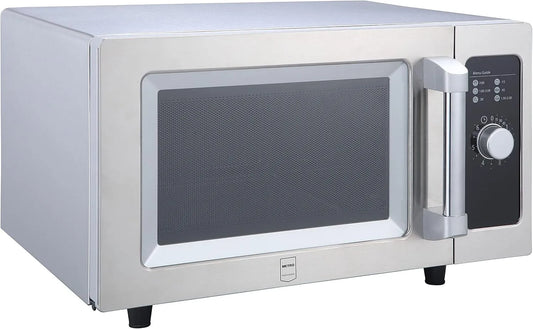 Mikrowelle, 51.1 x 43 x 31.1 cm, 25 L, 1000 W, 230 V, METRO GMW1125-K, Edelstahl, Silber, mechanische Knopfbedienung mit LED-Licht umgebenden Knopf
