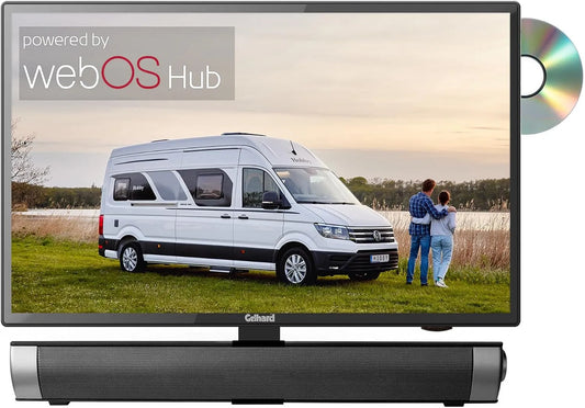 Smart TV GTV1956 230Volt, 12 V, Fernseher, WLAN, Bluetooth, DVB-S2, GTV1956 + Soundbar LED Smart TV mit DVD und Bluetooth DVB-S2