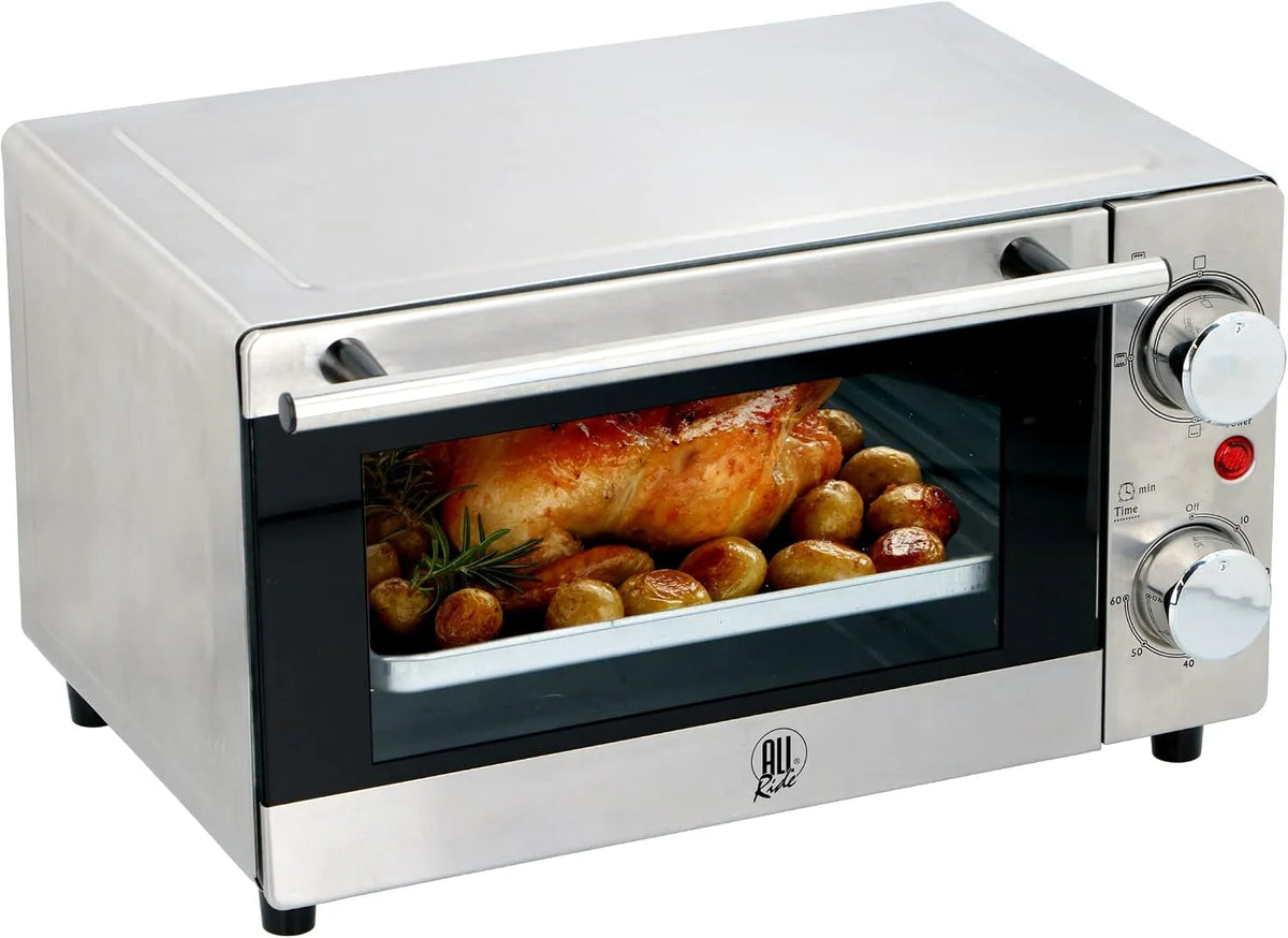 Backofen, 9 L, kompakt, Edelstahl, 24 Volt über Zigarettenanzünder, 300 Watt, für unterwegs: LKW