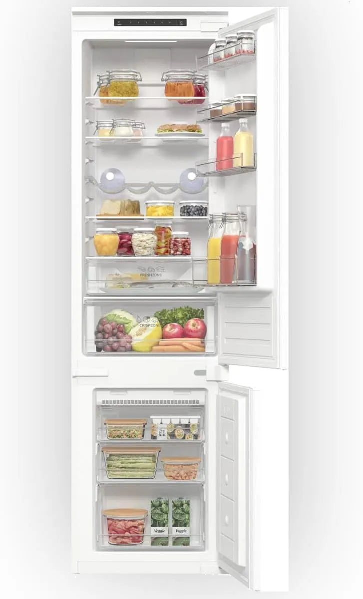 Gorenje Kühl-Gefrierkombination, 281 L, No Frost, Einbau, Edelstahl, Kühlschrank mit Gefrierfach, Weiß, NoFrost DualAdvance, 194 cm Nische, 281 Liter
