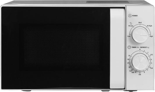Mikrowelle, 20 L, 700 W, Auftaufunktion, Weiß, 5 Leistungsstufen, Einfache Bedienung Microwave oven, zum Auftauen & Erhitzen