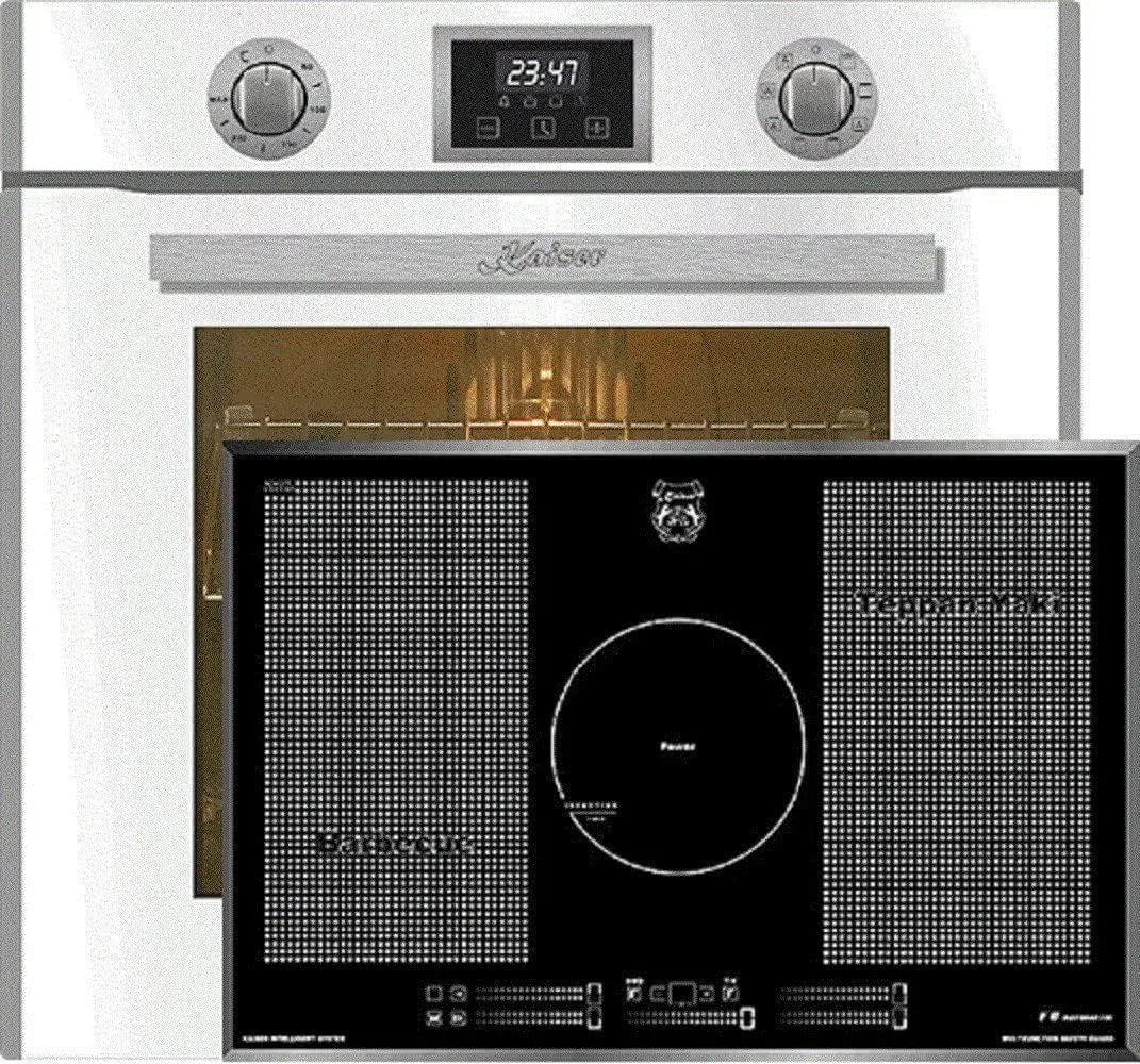 Backofen, 77 cm, 79 L, 6326 W, Einbau, autark, Einbau Herd, 79L, Schwarzes Glas mit Facetten