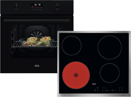 AEG AB31BP1 BPK53516xB Glaskeramikkochfeld, AEG AB31BP1 Set Pyrolyse Backofen BPK53516xB + Glaskeramikkochfeld NRN64A00xB
