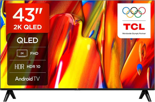 Google 43V5C Smart TV, 43 Zoll, Fernseher, QLED, HDR, Android OS, Full HD, TCL, Schlankes Design