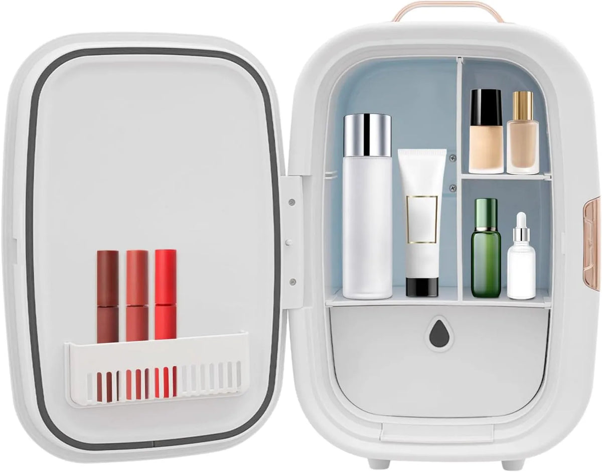 Kühlschrank, 12 L, Weiß, Klein Skincare Fridge, Mini Kosmetik Kühlschrank 12 Liter
