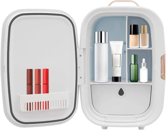 Kühlschrank, 12 L, Weiß, Klein Skincare Fridge, Mini Kosmetik Kühlschrank 12 Liter