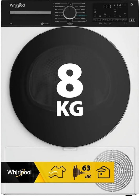 Whirlpool Kapazität 8 kg, C WD WBS IT, Klasse C, Farbe White 84M, Digital xL Display, WLAN, IronTouch