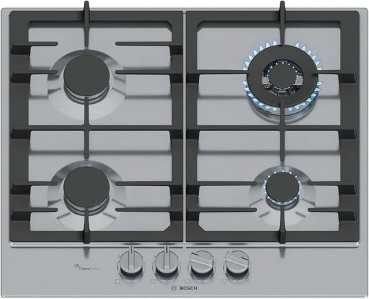 Bosch Serie 6 PCH6A5I90 Geschirrspüler, 60 cm, Spülmaschine, Edelstahl, abnehmbare Schwertknebel, 9 FlameSelect Stufen, Dual-Wok Brenner