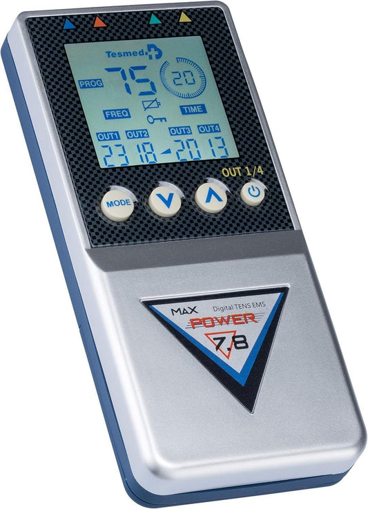 Max 7.8 Digital TENS-Massage + EMS Duo Elektrostimulationsgerät mit 4, TESMED