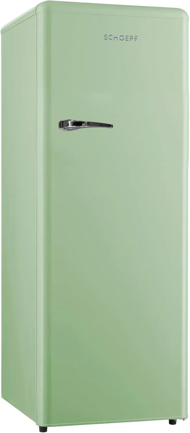Kühlschrank RKS245SGD, 238 L, 40 dB, freistehend, LED-Beleuchtung, Grün, SCHOEPF, RKS245SGD Vollraum-Kühlschrank 145, 6 cm, Vintage Look