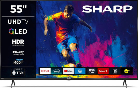 Sharp 55HM5745E Smart TV, 55 Zoll, Fernseher, 4K UHD, QLED, HDR