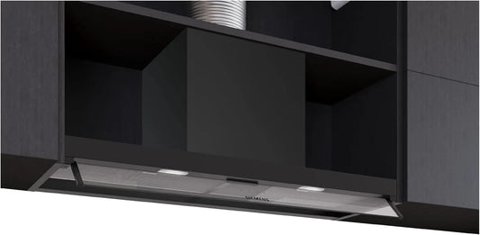 Siemens iQ300 Integrierte Designhaube 90 cm Klarglas Mattschwarz LJ95BCC60 iQ300 LJ95BCC60