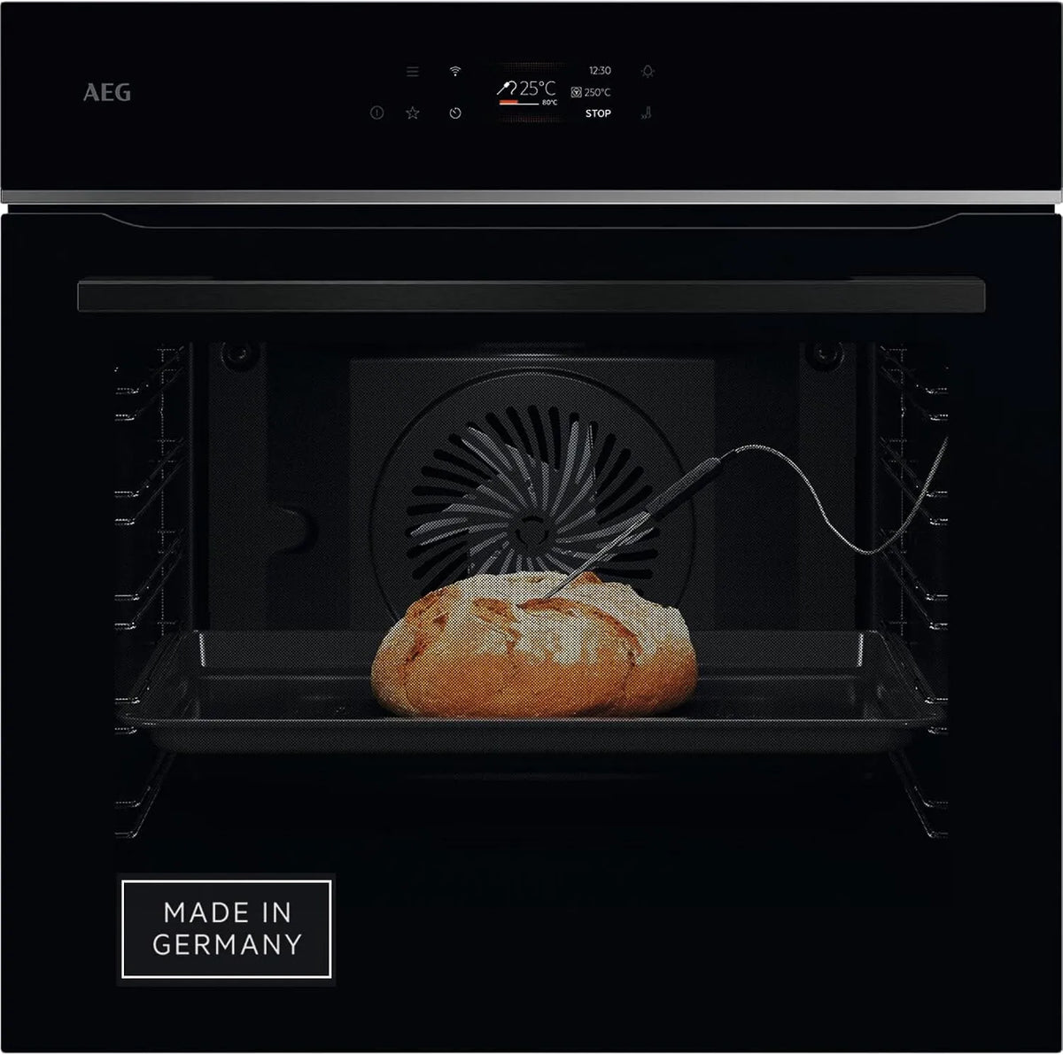 AEG Serie 7 TE7PB62WAB Backofen, Einbau, Touch-Bedienung, WLAN, Schwarz, TFT-Full-Touch-Farbdisplay mit Kochassistent, Pyrolyse Selbstreinigung