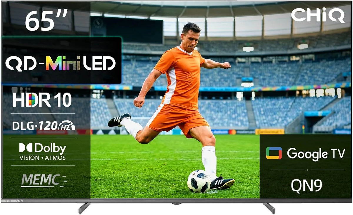 Google M65QA9 Smart TV, 65 Zoll, 120 Hz, Fernseher, 4K UHD, HDR, Dolby Vision& Atmos, HDR10, 146 cm, DLG 120Hz*, Integrierter Google Assistant