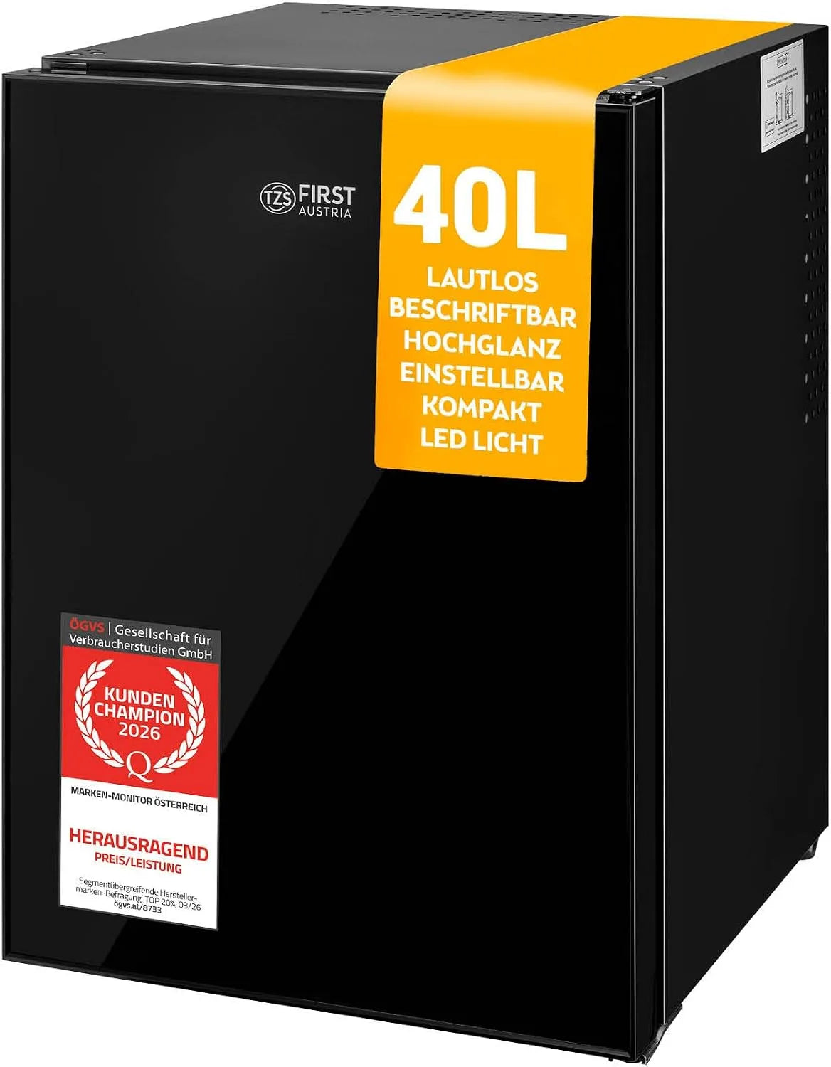 Kühlschrank, 40 L, Camping, TZS First Austria, Schlafzimmer & Hotel - Glasfront, Büro